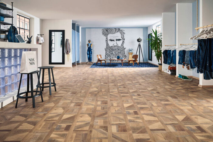 Joka - Designböden 555 Klebevariante - Brown Tetris Wood – Bild 2